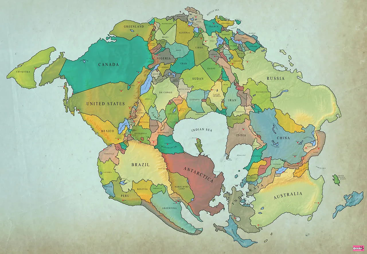 This map shows what the world will look like in 250 million years