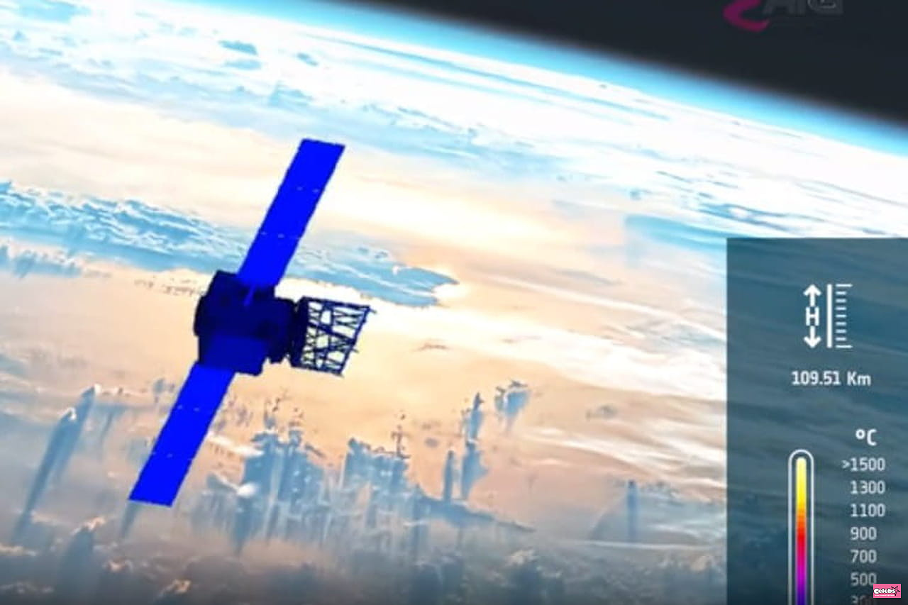 A satellite freefalls towards Earth, the European Space Agency studied the impact zone