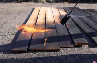 It burns the surface of flower bed boards - after...