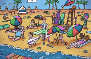 A tiny beach ball is well hidden in this image, unearth...