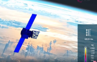 A satellite freefalls towards Earth, the European...