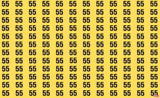 Can you find the number 53 hidden among the 55? If so, your eyes have exceptional skills.