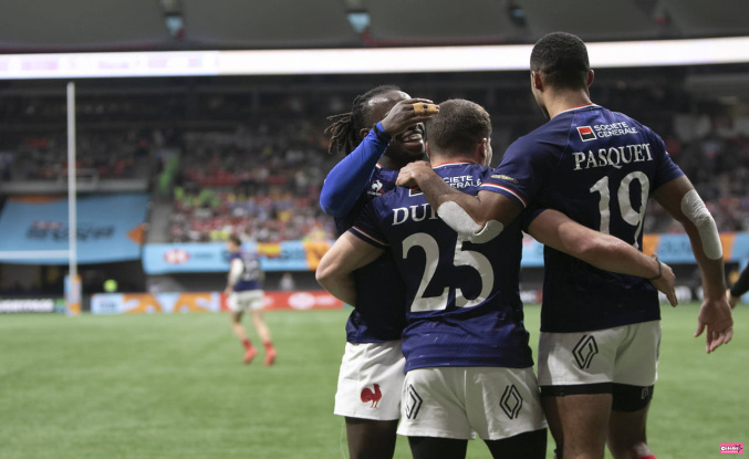 Antoine Dupont and the French rugby sevens team win in Los Angeles, the images